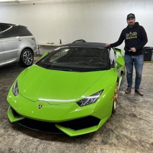 Markuu with LamBOMBghini - picking up Lamborghini for Web3 and Blockchain World Event