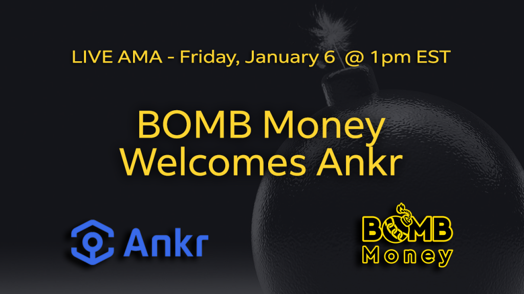 BOMB Money Welcomes Ankr to their weekly Live AMA on YouTube
